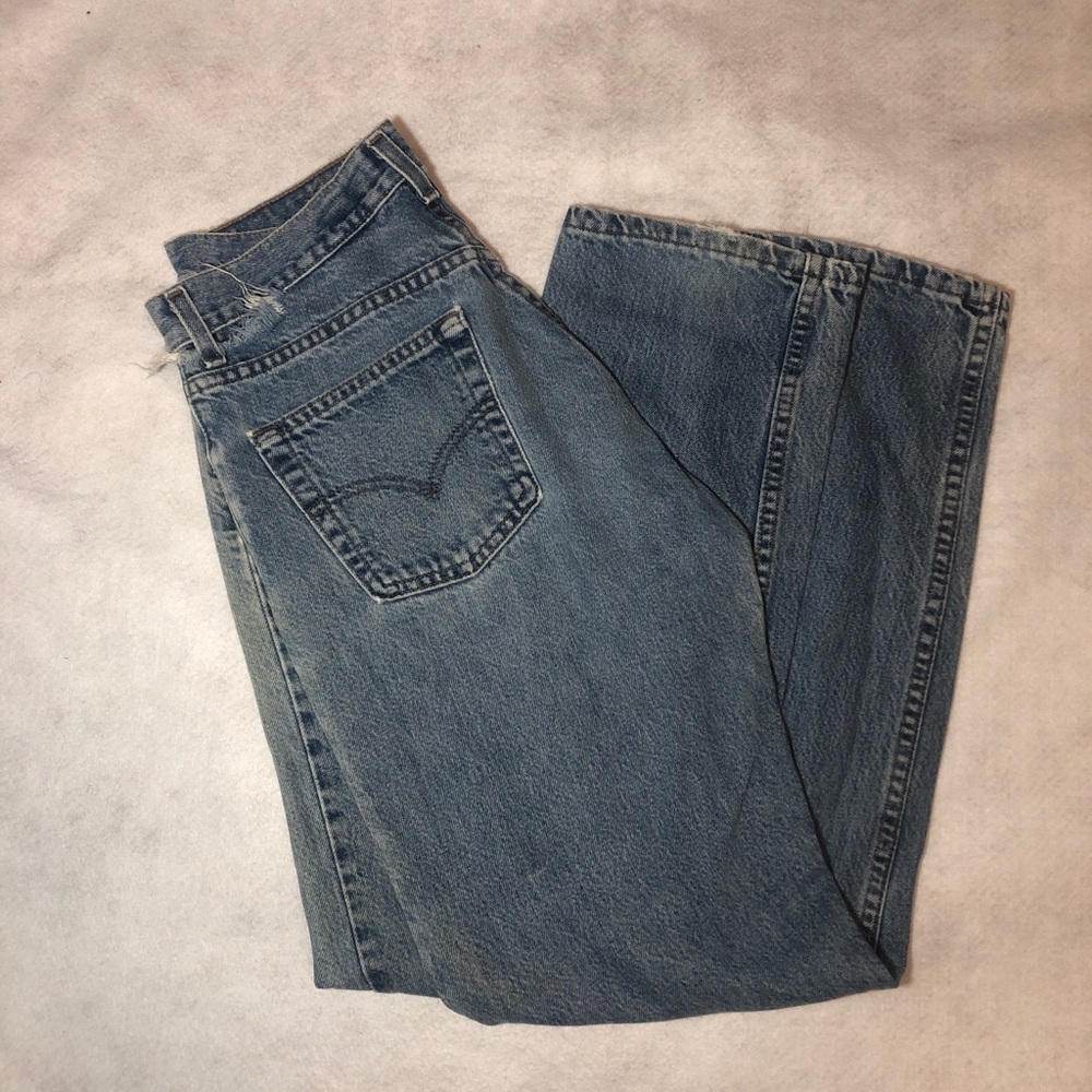 Levis Silvertab Jeans Mens 31X30 Slim Straight Preowned Distressed